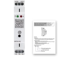 GRT8-WS WiFi tijdschakelaar DIN-rail 16A 230V - Tijdrelais - Slimme WiFi-schakelaar met timer en vertragingsrelais AC/DC 110‑240V - bediening via Tuya/Smart Life app - voor verlichting en apparatuur - installatieautomaat
