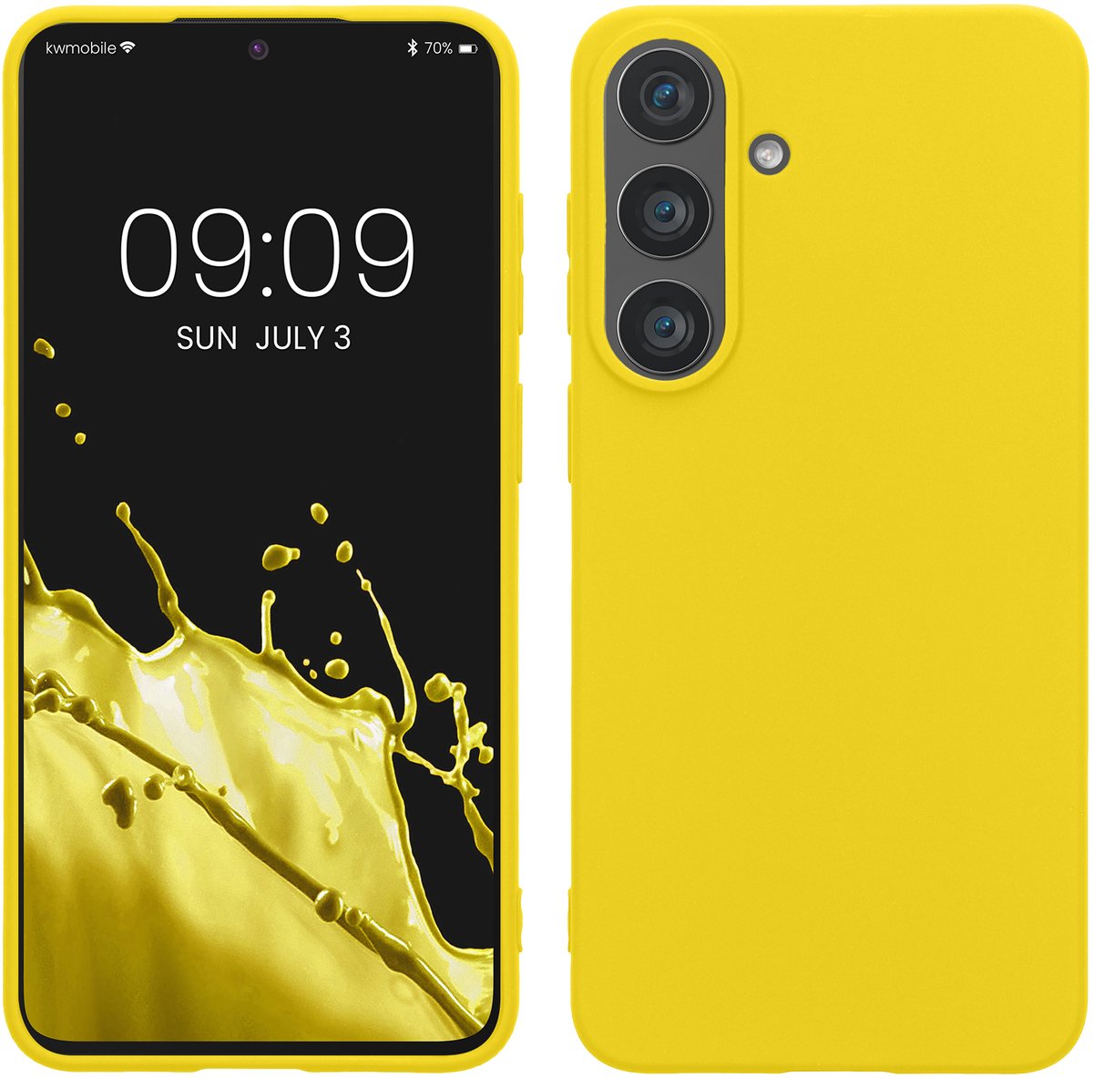 kwmobile telefoonhoesje geschikt voor Samsung Galaxy S26 FE - Hoesje voor smartphone - Back cover in stralend geel