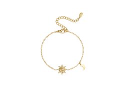 Stylish sun & moon charm bracelets for women - zilveren kleur