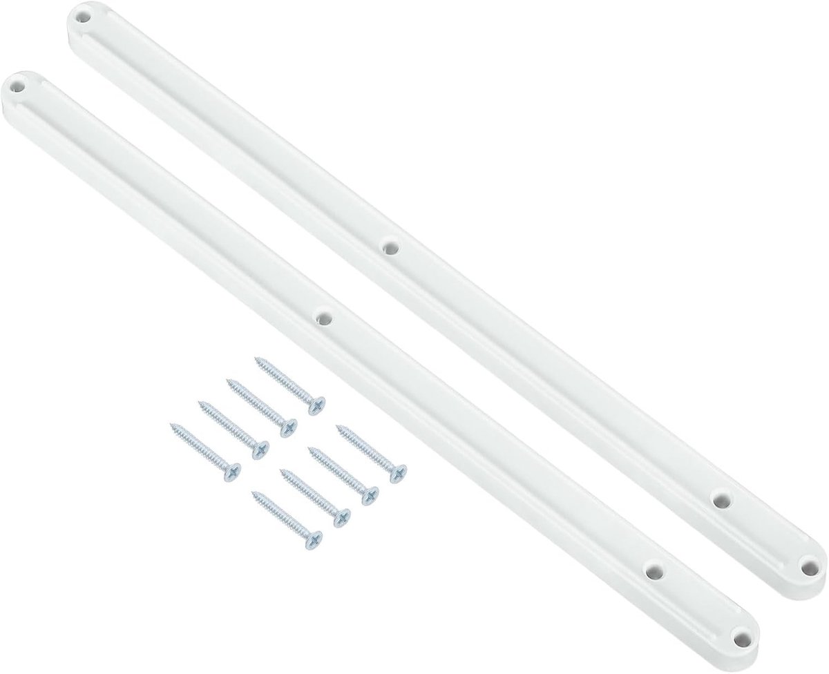 Laderails, 1 set 300 mm - kunststof rails met schroef, zijdelings
