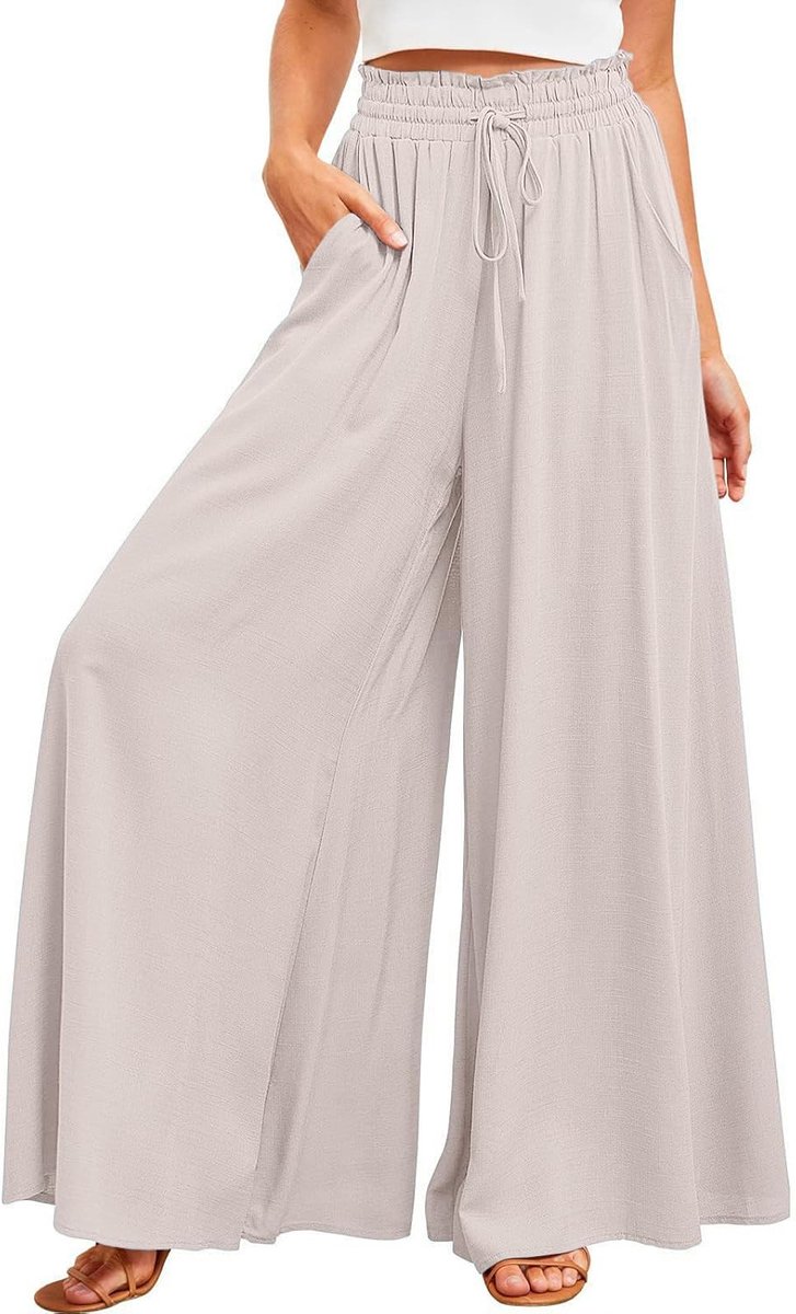 Broek Casual Elastische Taille Wijde Been Broek Loose Palazzo Broek