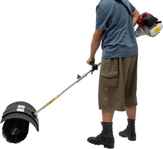 Benzine Veegmachine - Tuinbezem Motorbezem - Terras Reinigen - Grote Werkbreedte - 60 cm - Zwart — afbeelding 2
