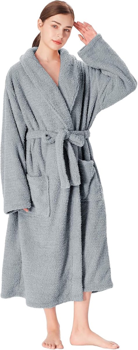 Classy Pluizige badjas voor dames en heren, pluizige sherpa