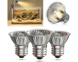50W Reptielenwarmtelamp, E27 UVA/UVB Turtle Lamp, AC220-240V Dimbare Verwarming, 4 Stukken