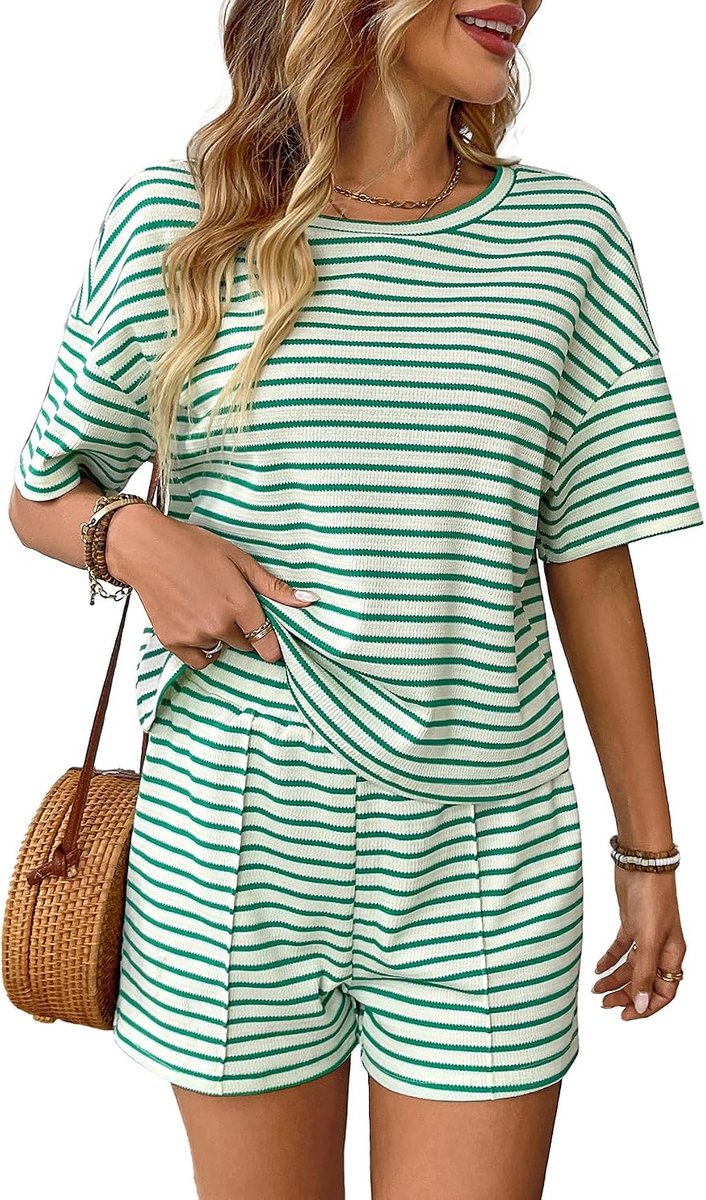 tweedelige korte sets ronde hals korte mouw rok pak voor zomer outfits lounge set T-shirts biker korte mode