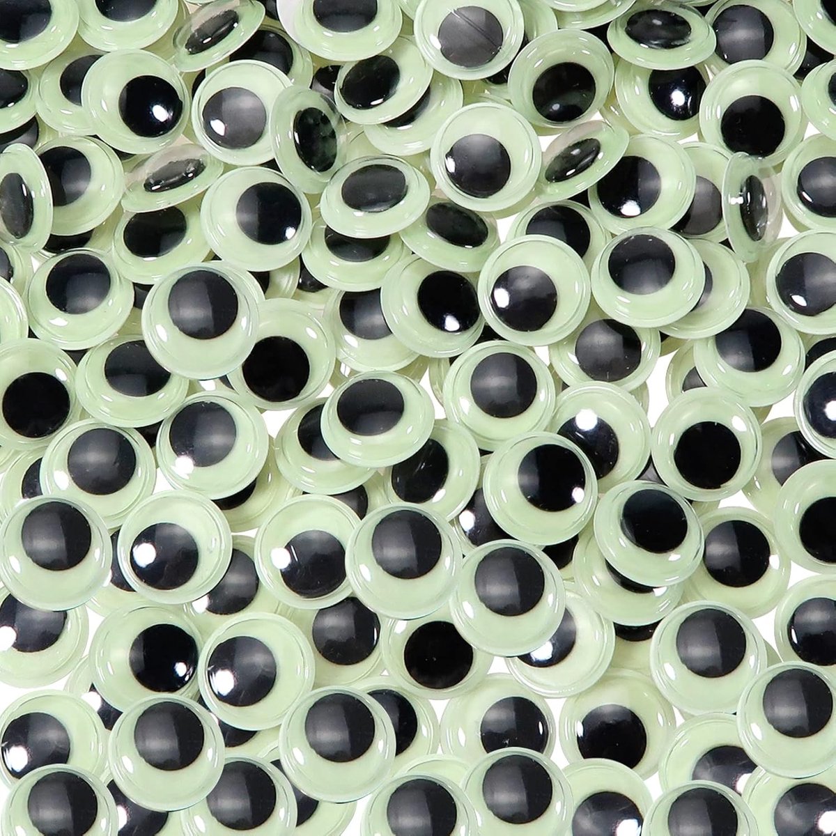 300 stuks Zelfklevende Wiebelogen Rond Fluorescerende 15 mm Kunststof