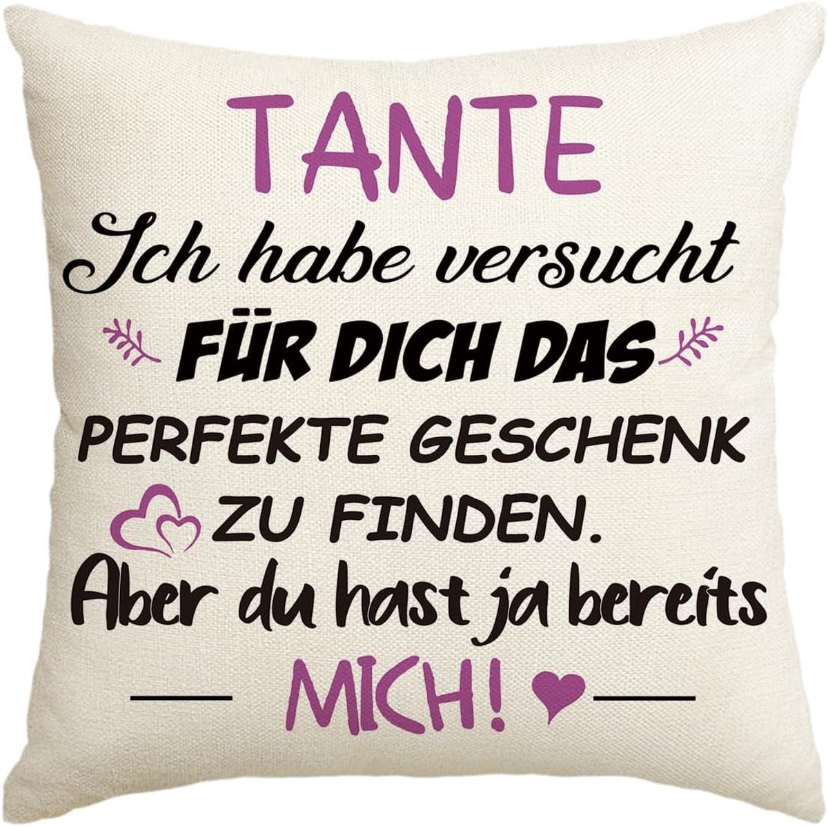 Mode Cadeau voor tante kussensloop, 45 x 45 cm, oom