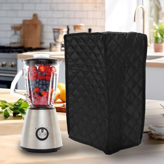 Blender Stofkap - Keukenmixer Toestelhoes - Keukenapparatuur Beschermen - Gewatteerde Zachte Stof - 23x18x42cm - Zwart — afbeelding 2