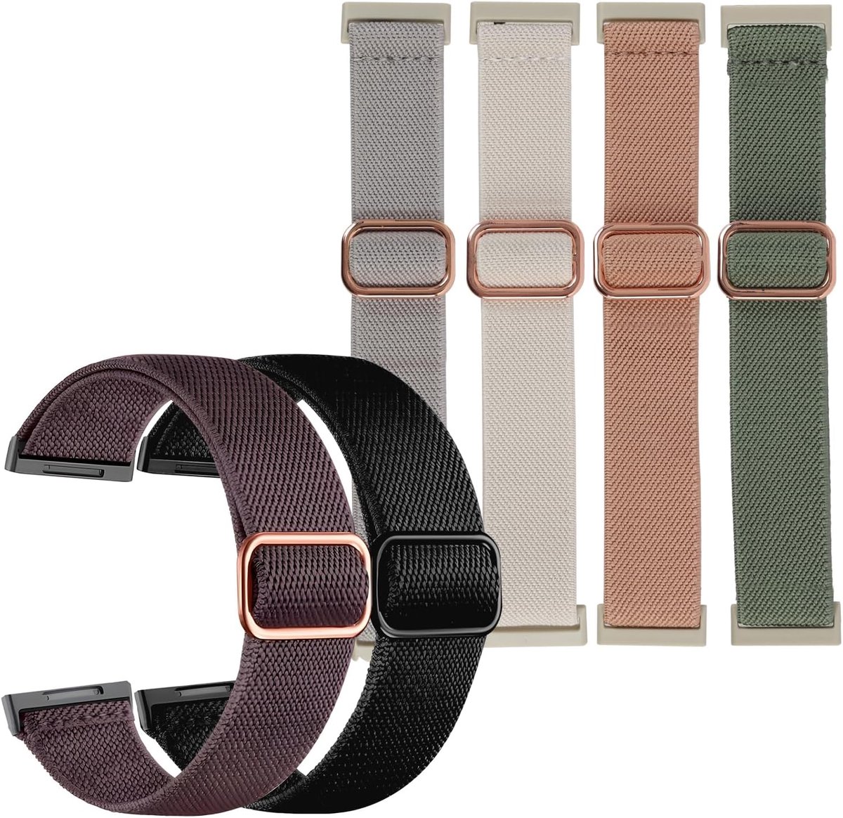 6 stuks elastische reservearmbanden, compatibel met