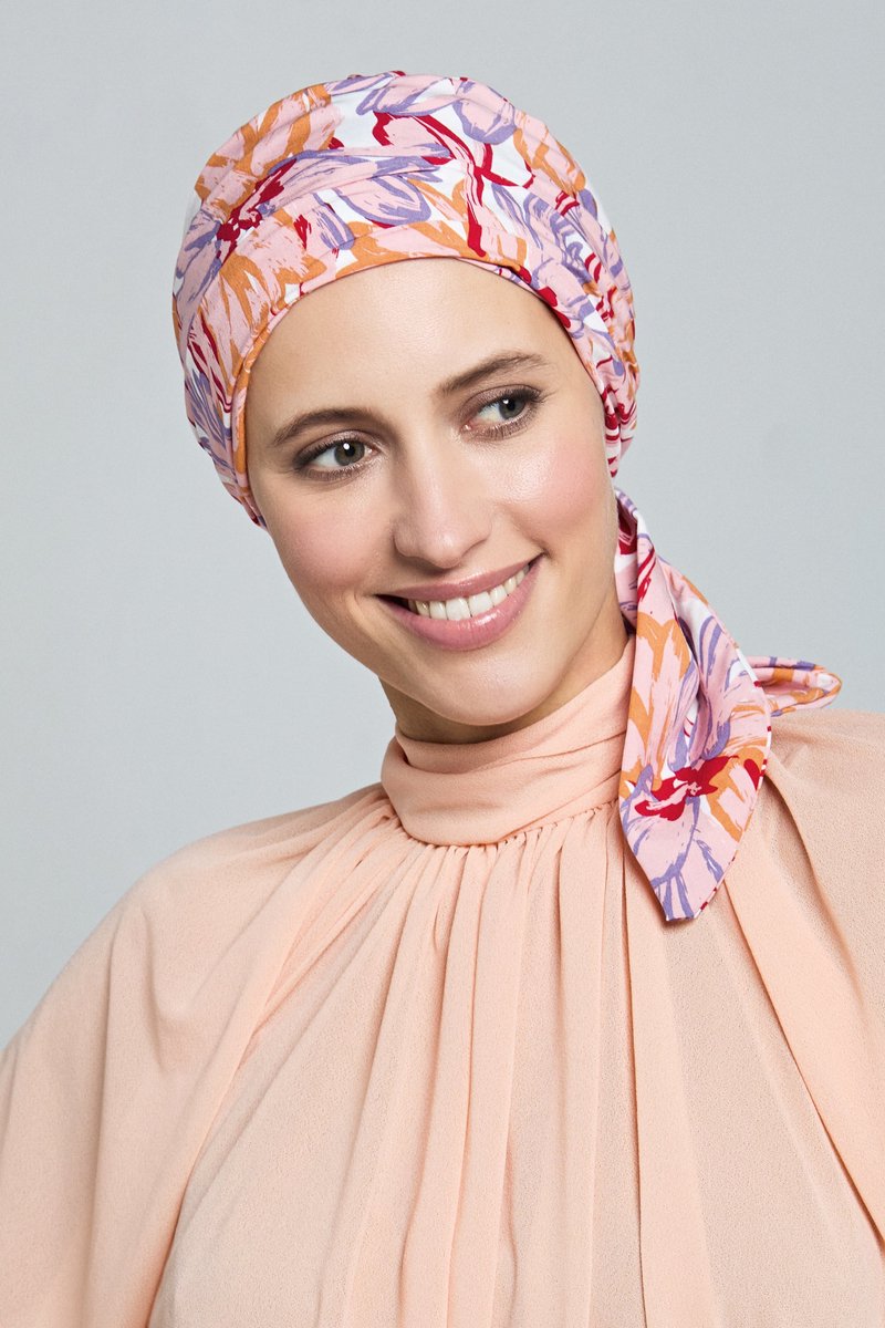 Gisela Mayer chemo hoodband Nola - kort - Blushroze