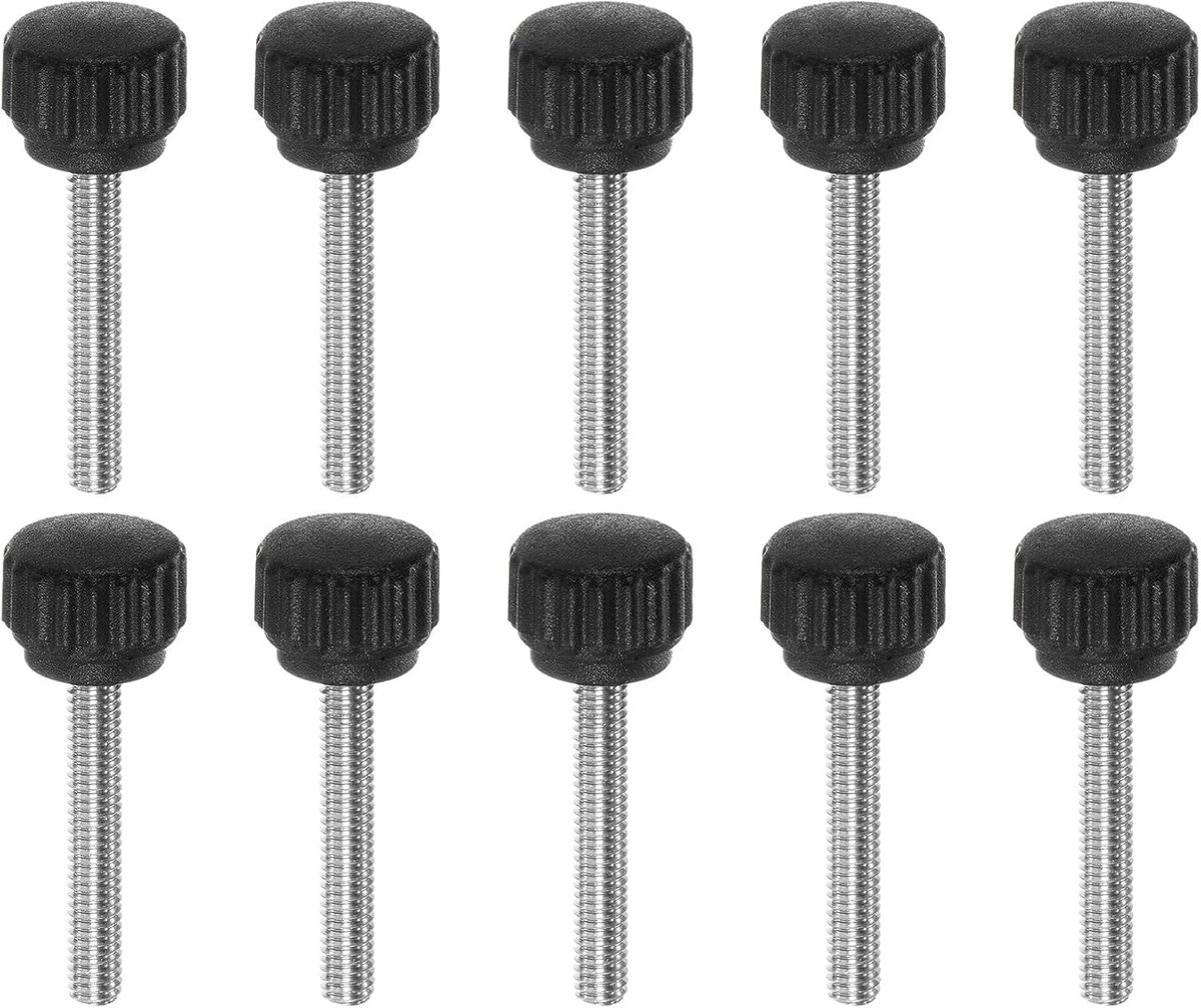 10 stuks Rändelschroef M4 x 25mm Vleugelschroeven met draad