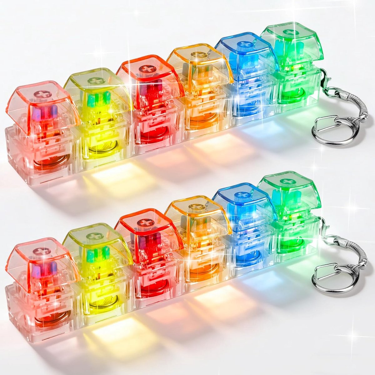 Toetsenbord Fidget Speelgoed Met Ledlicht, Toetsenbordsleutelhanger