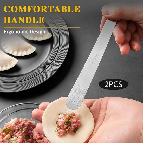 Maker Set - knoedelshaper, ravioli uitsteekvormpjes, pirogcesnijder, roestvrij stalen wikkelvorm - keukengadgets — afbeelding 4