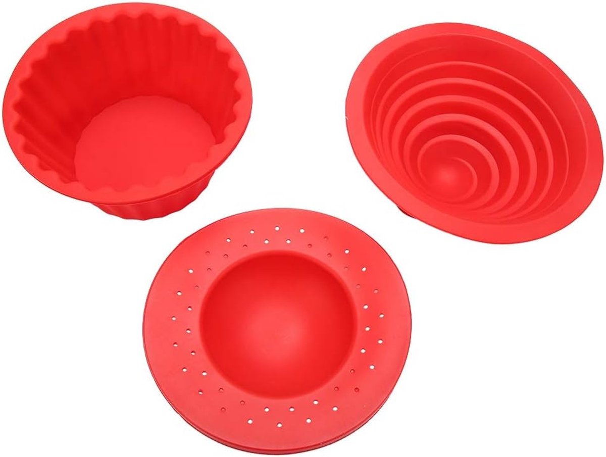 3-delige Gigantische Cupcake-vormen, Vaatwasmachinebestendige Grote