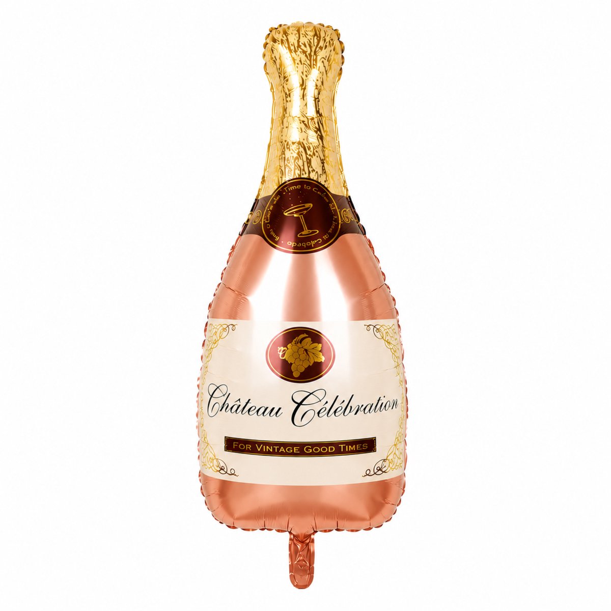 Fienosa Rosé Champagnefles Folieballon XL – Luxe Roségoud Feestballon – Drank fles - Proost Decoratie – Verjaardag, Bruiloft, Vrijgezellenfeest, Jubileum – Helium & Lucht