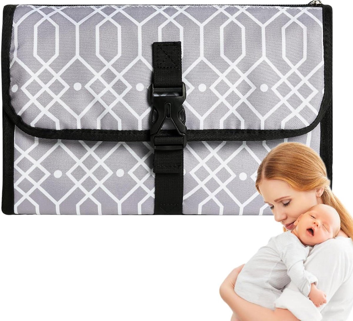 Draagbare Aankleedmat - Baby Kussen - Luier Wisselen - Veelzijdige Reisgenoot - 30 x 19 cm - Meerkleurig