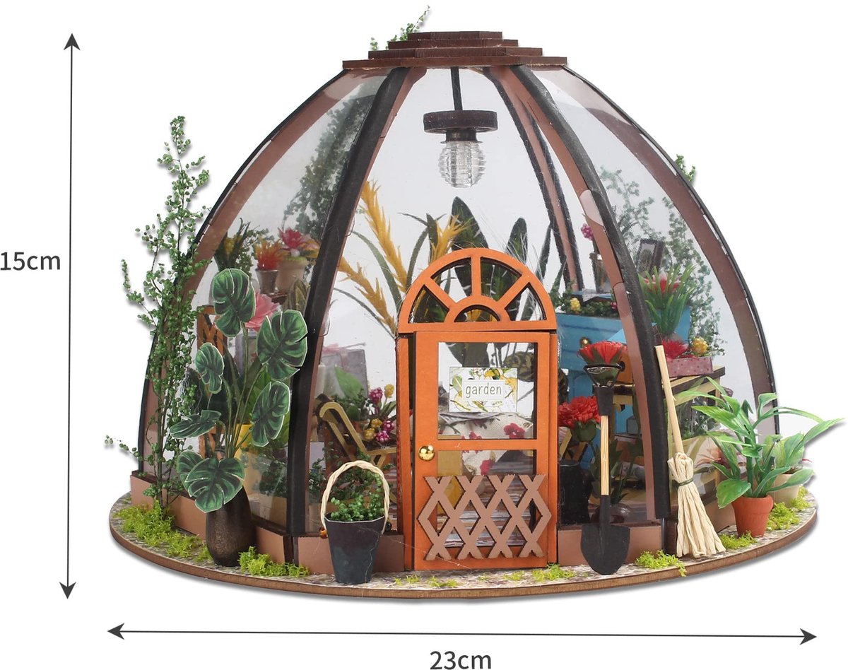 SnelShoppen - Cuteefun DIY Miniatuur Huis Kit voor Volwassenen - Creatieve Bouwset met Meubels en Gereedschap - Starry Flower House - Perfect Creatief