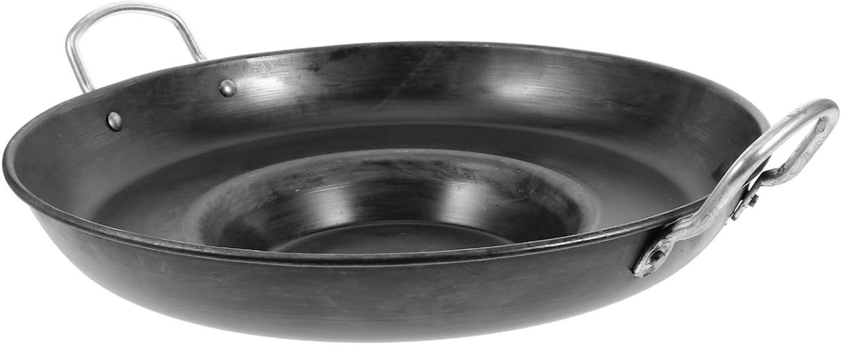Koekenpan - Pannenkoekenpan Omeletpan - Koken en Bakken - Gelijkmatige Verwarming - 31.5 cm - Zwart