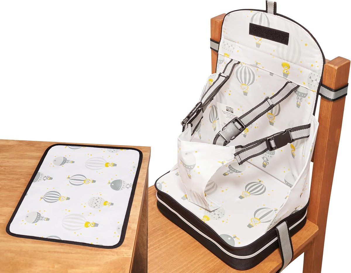SnelShoppen - Polar Gear Alza Kinderstoel met Placemat, BPA-vrij, Wasbaar, Herbruikbaar, Opvouwbaar, 5-puntsgordel, Ideaal voor Feest, Camping, Tuin e