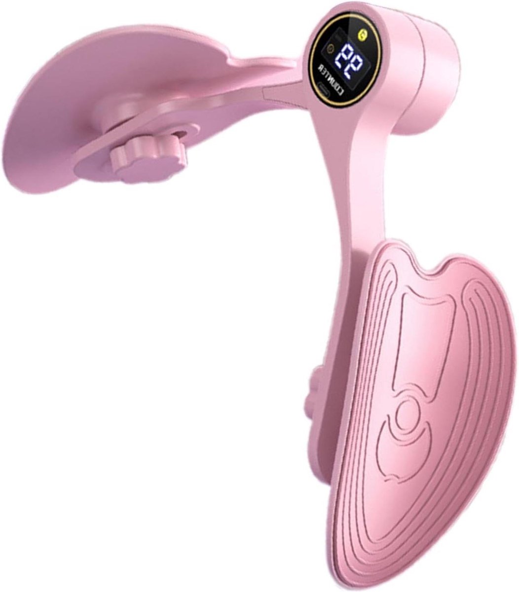 Bekkenbodemtrainer - Heuptrainer Trainingsapparaat - Onderlichaam Trainen - 360 Graden Rotatie - 23 x 23 x 6 cm - Roze