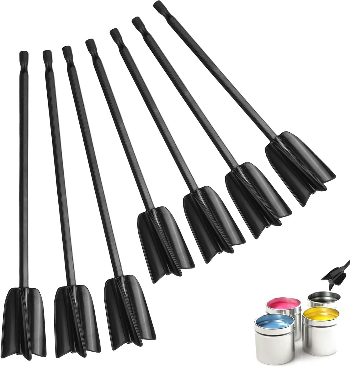 7 stuks epoxyhars mengspatel, herbruikbare verfmixer, epoxyhars