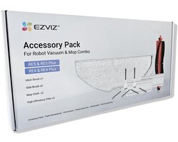EZVIZ Accessory Pack voor Robot Vacuum & Mop Combo met Hoofdborstel, Zijborstels, Hoogrendementsfilters en Herbruikbare Dweildoeken