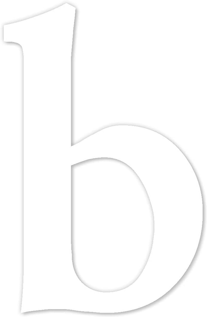 iSecur Sticker Letter B Wit Serif 10 cm Huisnummer - kfz_463_b