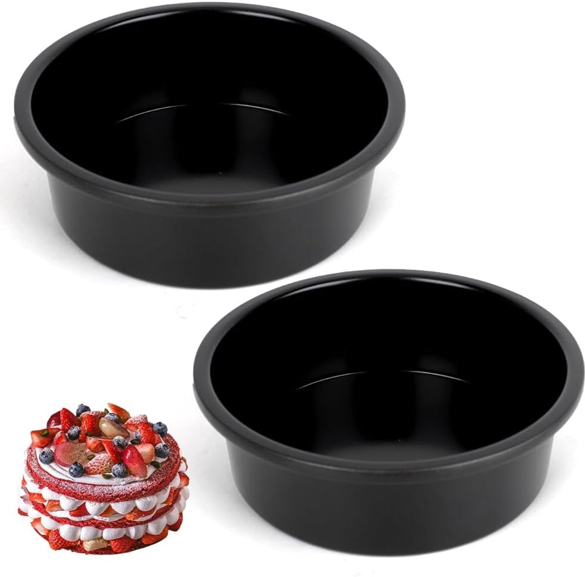 Ronde bakvorm, 20 cm rond, 2 stuks bakvormset, taartvorm bakvormen