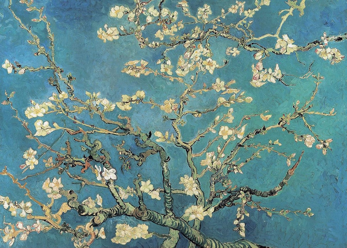 Vincent Van Gogh Puzzels van 1000 stukjes, amandelbloesem voor volwassenen, 70 x 50 cm, puzzels voor volwassenen, 1000 stukjes, puzzels voor volwassenen, 1000 stukjes