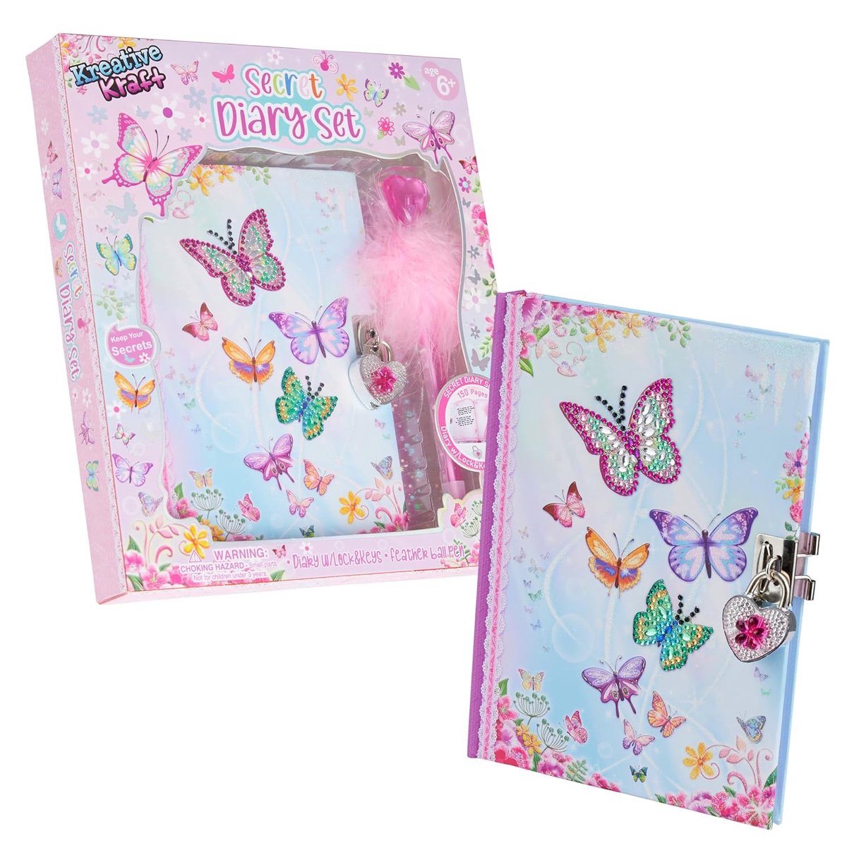 Dagboek voor meisjes - geheim notitieboek - met pompen - creativiteit en plezier - ShopVlot