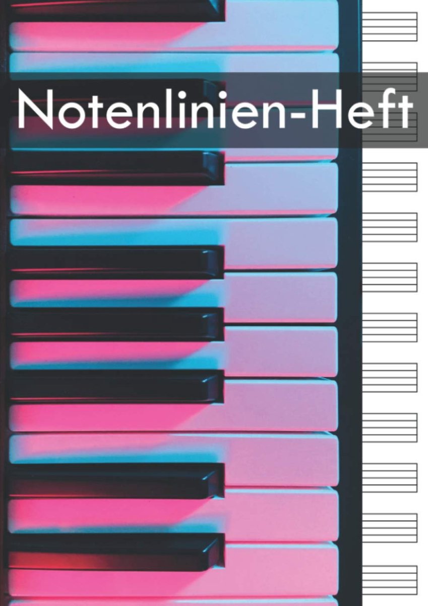 Notenheft din a4 | 100 blanko Notenblätter | Musikheft