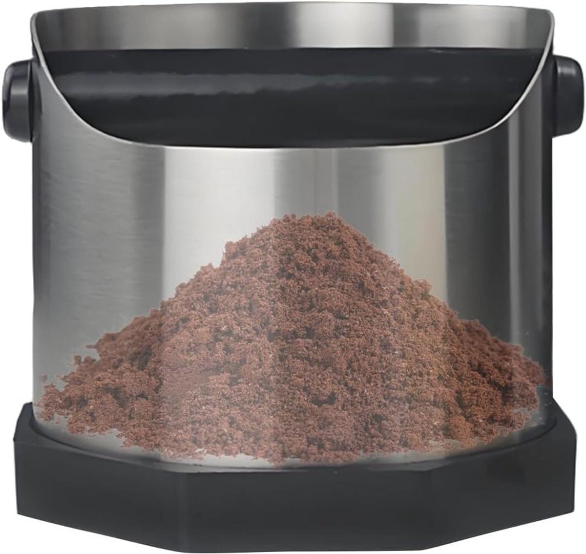 Espresso Knock Box - Koffiedik Bak - Espresso Bereiding - Geluidsreducerend Ontwerp - 750ml - Zilver