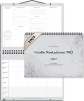 Systemyze Familieplanner Pro 2027 - Planner - Weekplanner - Gezinsplanner - Family Planner - 12 Maanden - Grijs