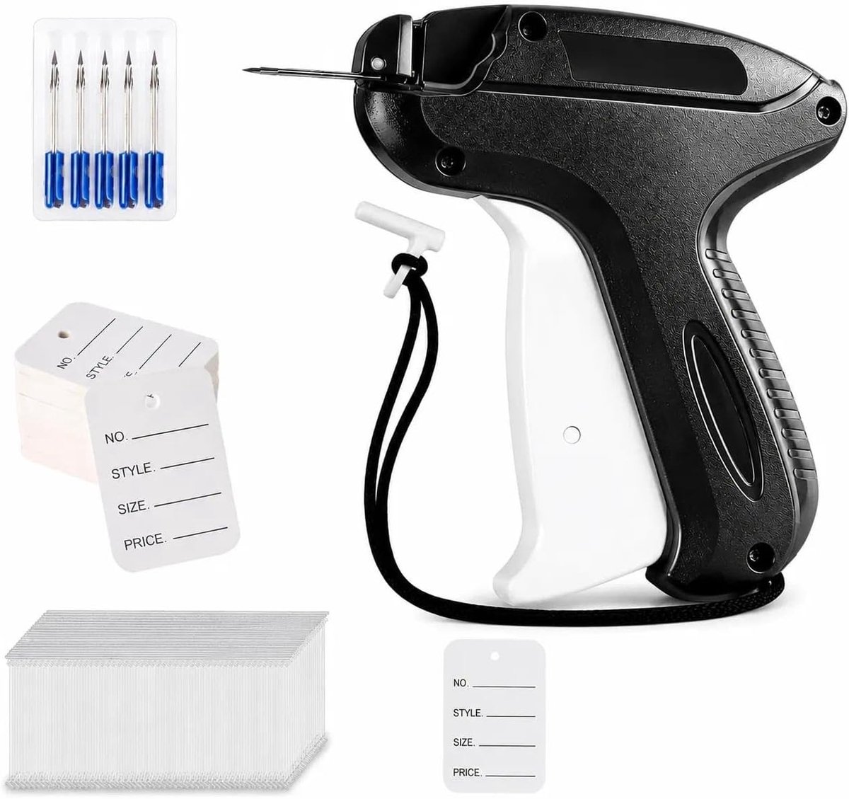 ilauke Kleding Tagging Pistool,Etiketteermachine Merklabels met 5 Vervanging Naald+2000 Stikdraden+200 Labels+Handleiding,Prijslabel Tagging Gun Prijspistool voor Merk Prijskaarten Kleding Sokken Hoed