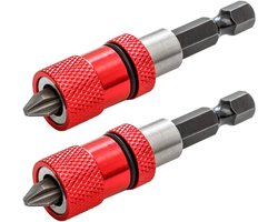 2 stuks magnetische bithouder voor gipsplaat PH2 | Saipor Verstelbare droogwand, diepteaanslag, 1/4 inch, zeskantschacht met PH2 schroevendraaierbits