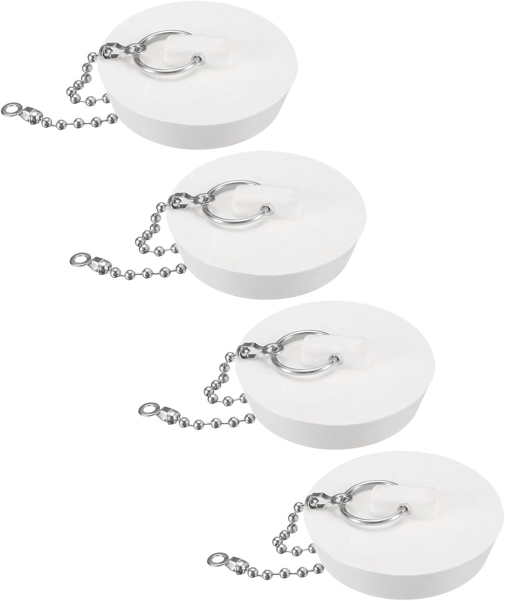 4 stuks badstoppers, rubberen stoppen voor badkuipen, 5 cm
