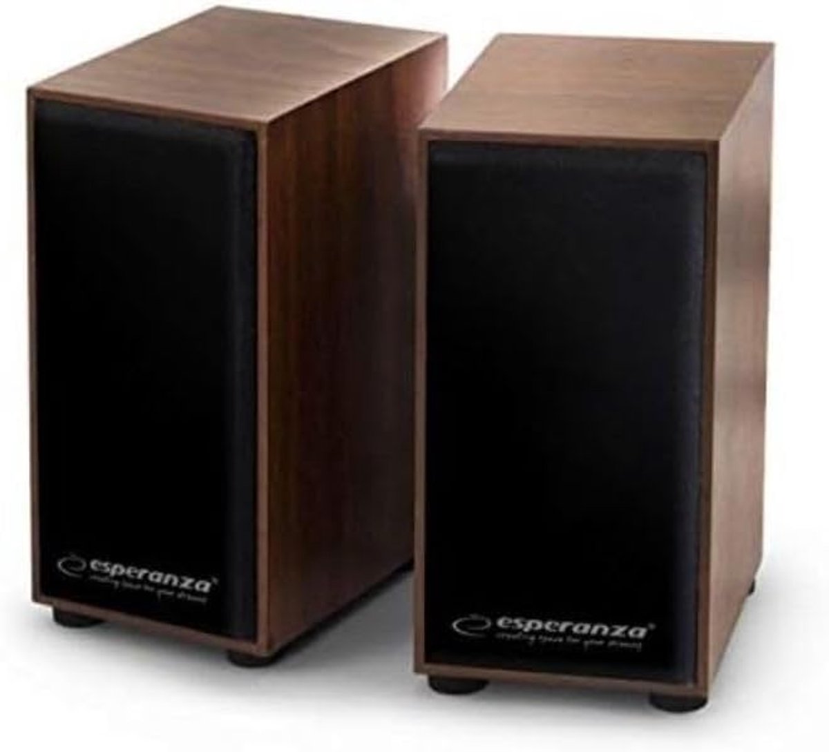 PC Luidspreker - MP3 Speaker - Muziek Luisteren - Compact Design - 3W RMS - Bruin