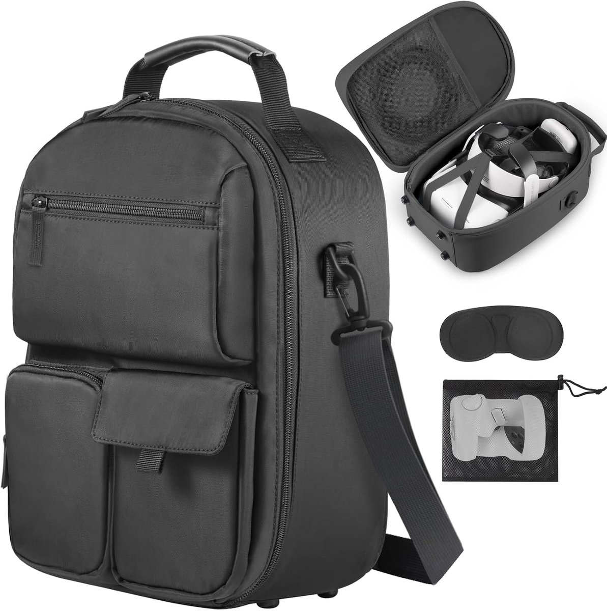 Draagtas voor Meta Quest 3 en Oculus VR Headset en Accessoires