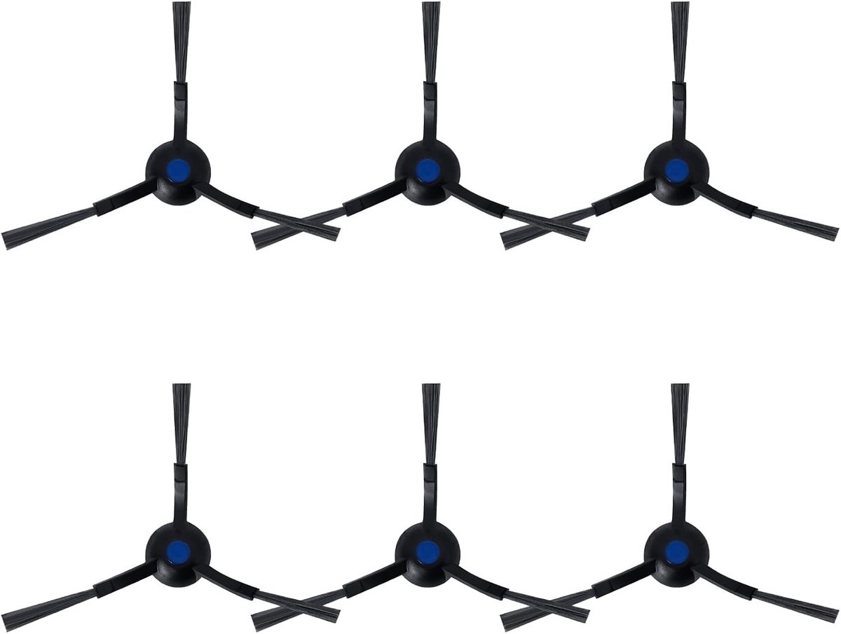 Zijborstel voor Ecovacs Deebot N30 Pro Omni/N30 Pro/N30 Omni/N20/N20 Plus/N20 Pro Plus/T30 Pro Omni/T30 Omni/T30s/T30s Combo/T30s Pro robotstofzuiger, reserveonderdeel, 6 zijborstels