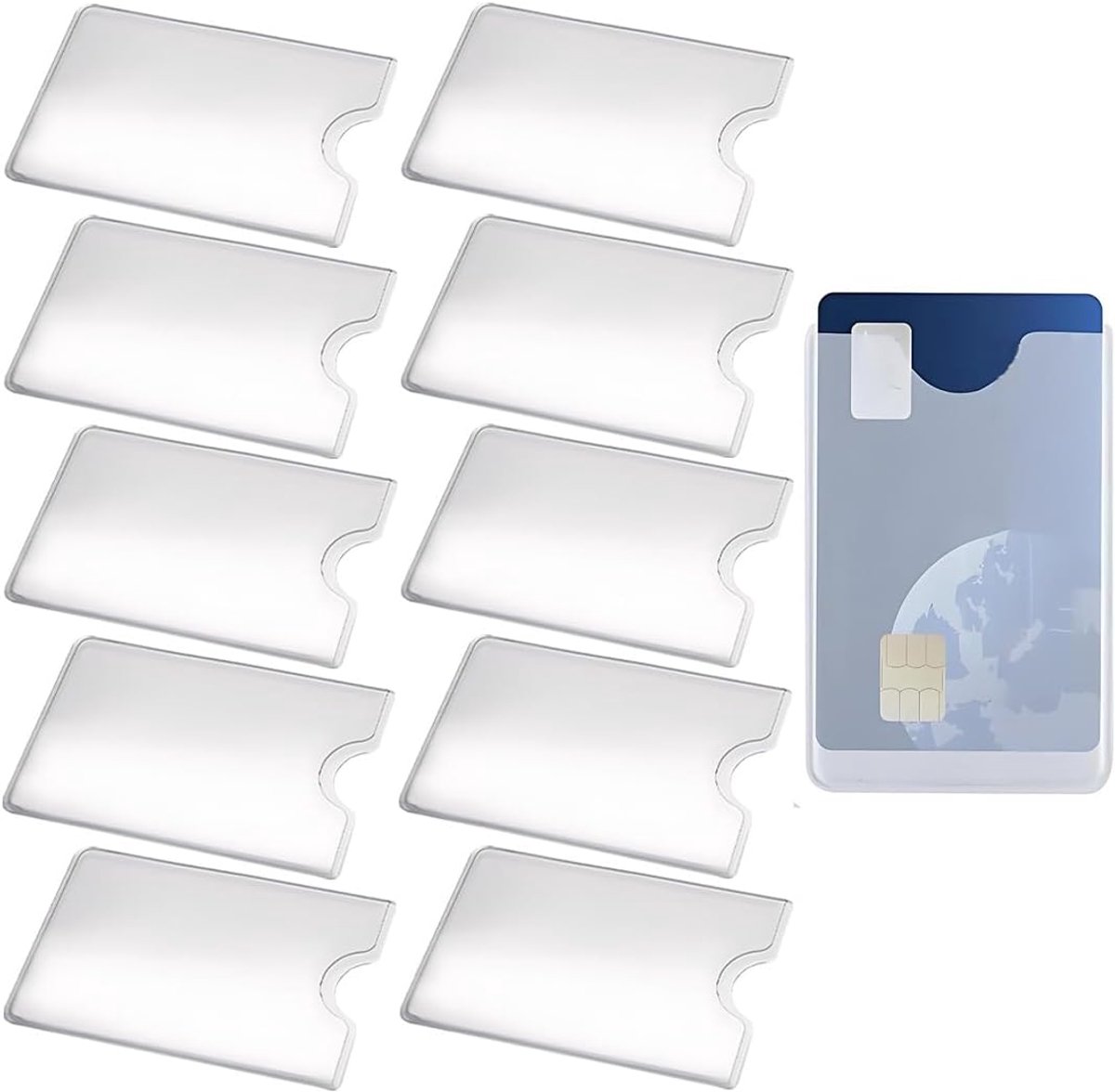 Hoesje voor identiteitskaarten, creditcards, 10 stuks