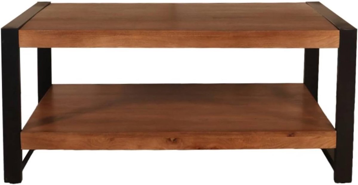 rechthoekig walnoot mangohout 100cm Lotus side table duurzaam massief