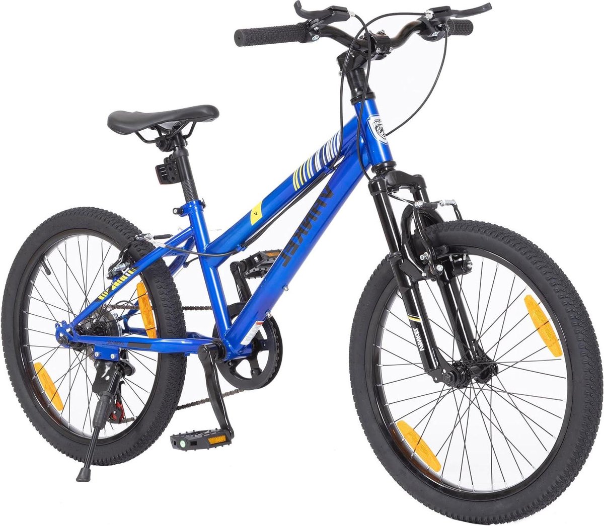 Kinder Mountainbike - Jongensfiets Meisjesfiets - Veilig Fietsen - 6 Versnellingen - 20 inch - Blauw Roze
