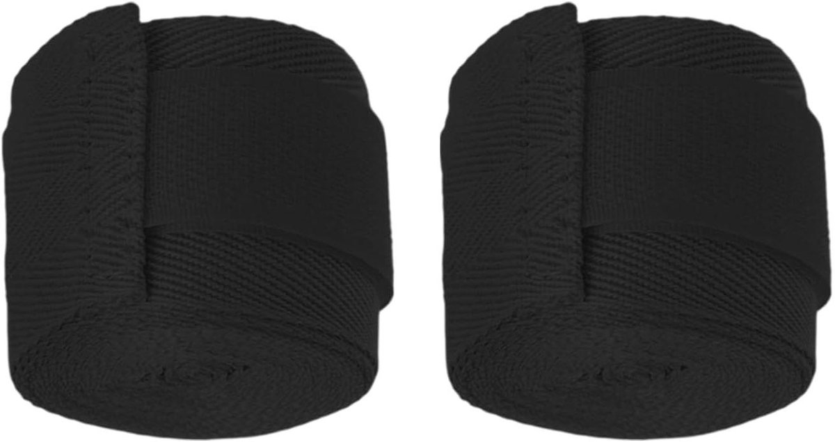 Bokshandschoenen - Handwraps Bandages - Vechtsport Training - Geoptimaliseerde Drukverdeling - 15 centimeter lengte - Zwart