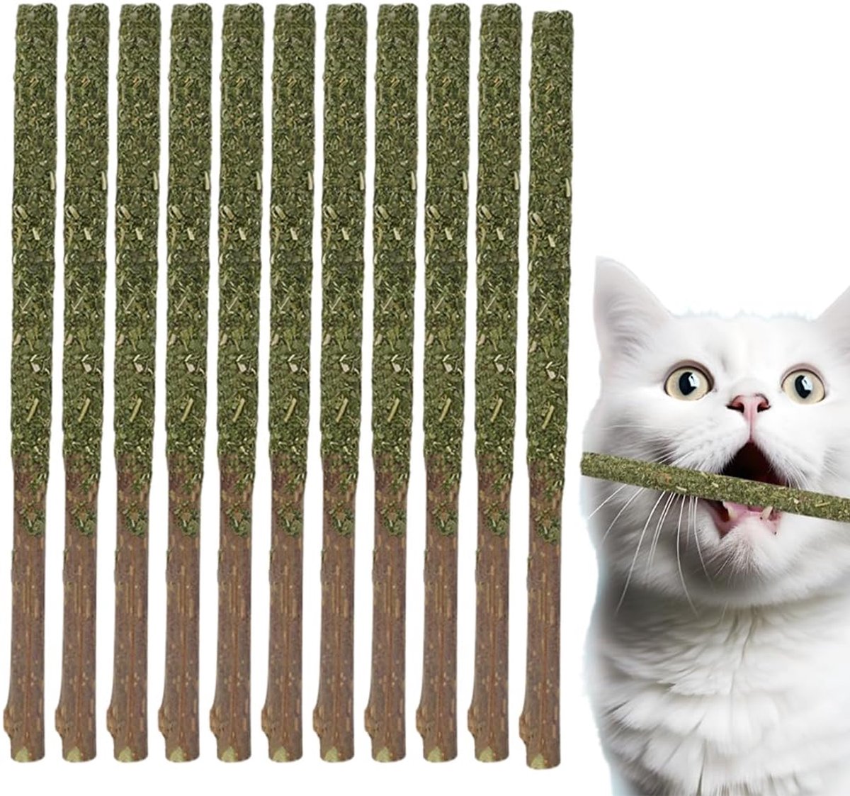 Kattenkrabstokken - Natuurlijk en veilig - Tandverzorging en frisse adem - 12 stuks - ShopVlot