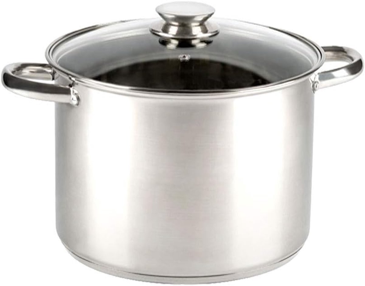 SnelShoppen - Kookpan 26 cm, RVS, Inductie Geschikt, Roestvrij Staal, Ideaal voor Keuken en Feest, Silver-Plated, Perfecte Warmteverspreiding