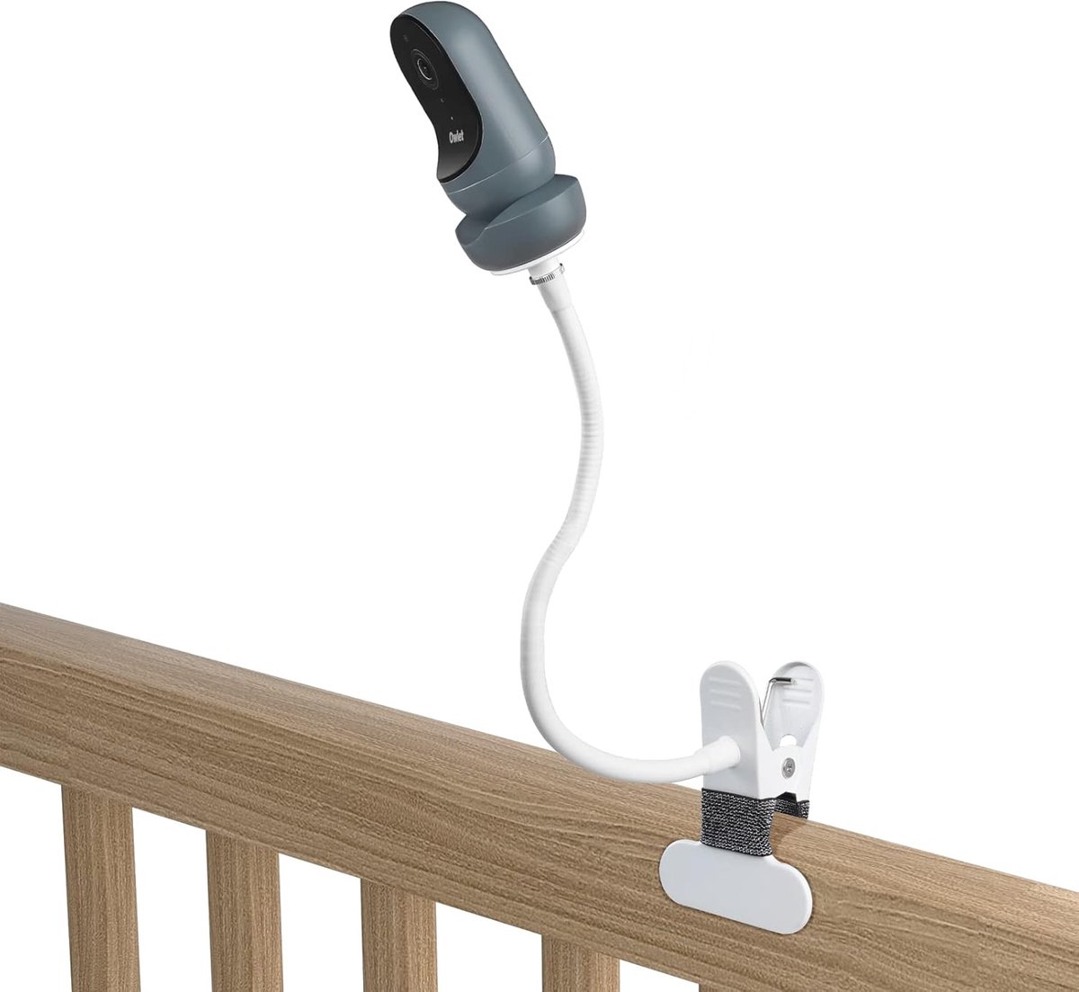 SnelShoppen - Clip-houder voor Owlet Cam 2 / Owlet Cam Slimme Baby Monitor - Stevige Bevestiging - Zwart - Ideaal voor Thuisgebruik en Reizen