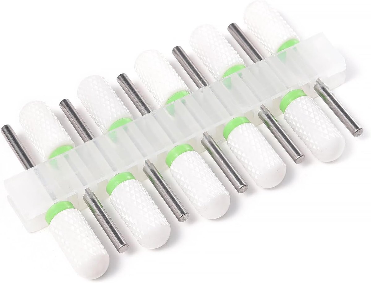 SnelShoppen - 10-delige Professionele Keramische Nagelboor Bits voor Elektrische Vijl, Toner Hoofd Bits voor Gel Nagellak, Acryl Verwijdering, Cuticle