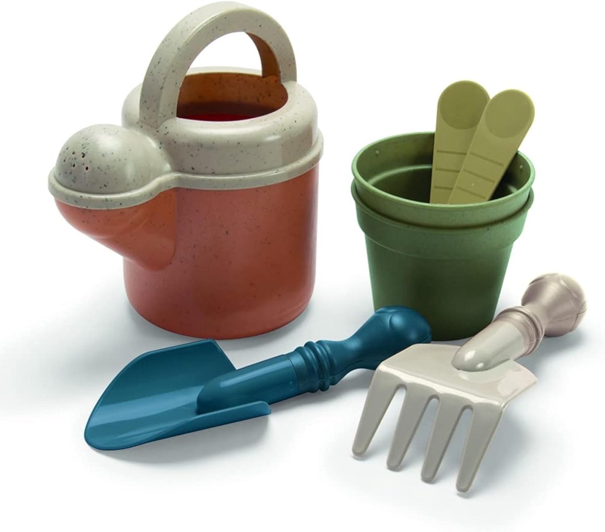 SnelShoppen - Organic tuinset voor kinderen met gieter, speelset voor 2+ jaar, geschikt voor binnen en buiten, leren planten verzorgen, kleurrijk, wee