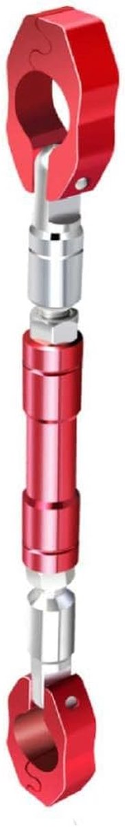 Motorfiets Stuur Versterker - Handvat Bar Cross Bar - Stabiliteit Verhogen - Verstelbare Lengte - 28-33 CM - Rood