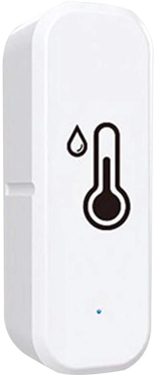 Wifi Hygrometer - Luchtvochtigheid Sensor - Binnenklimaat Bewaken - App Bediening - 7 x 2.5 x 2 cm - Wit